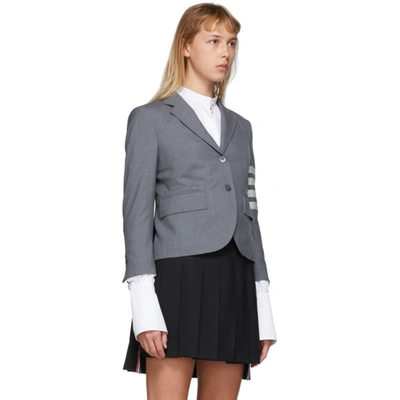 Shop Thom Browne Grey Classic 4-bar Blazer In 035 Med Gre