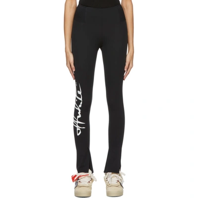 Shop Off-white Black Athleisure Split Leggings