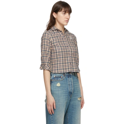 Shop Gucci Beige Cotton & Wool Check Petit Shirt In 2154 Beig B