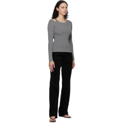 Shop Helmut Lang Grey Ring Sweater In Steel