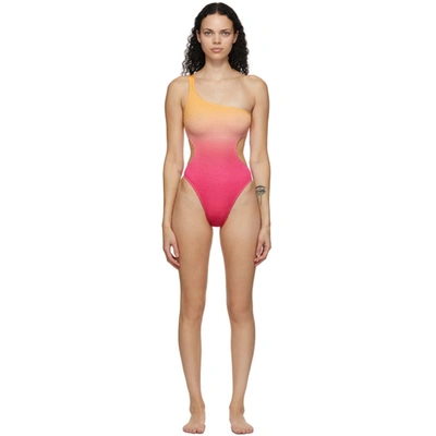 Shop Bound By Bond-eye Pink & Orange 'the Milan' One-piece Swimsuit In Sunset