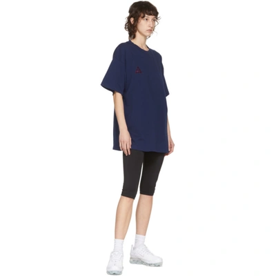 Shop Nike Navy Acg Logo T-shirt In 492 Blue Vo