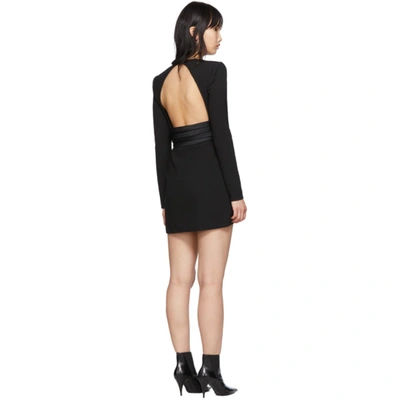 Shop Saint Laurent Black Backless Short Dress In 1000 Black