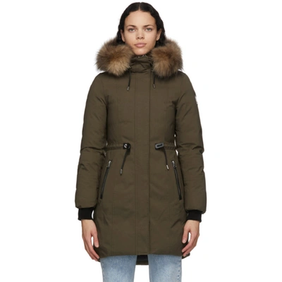 Shop Mackage Ssense Exclusive Khaki Down Anabel Coat In Army