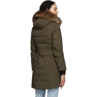 Shop Mackage Ssense Exclusive Khaki Down Anabel Coat In Army