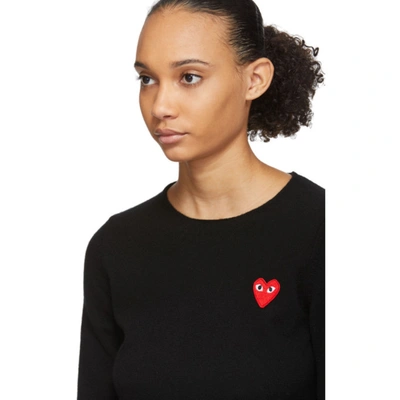 COMME DES GARCONS PLAY 黑色 HEART 贴饰毛衣