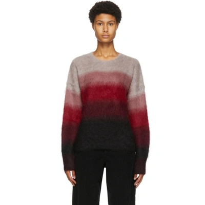 Shop Isabel Marant Étoile Red & Black Drussel Sweater In 40ry Raspbe