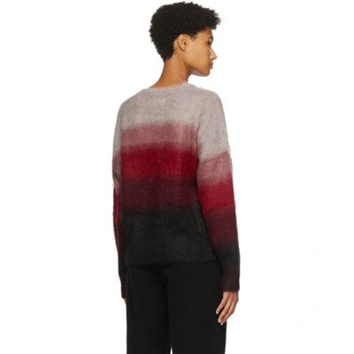 Shop Isabel Marant Étoile Red & Black Drussel Sweater In 40ry Raspbe