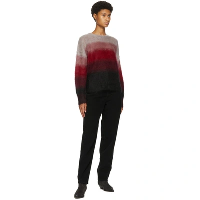 Shop Isabel Marant Étoile Red & Black Drussel Sweater In 40ry Raspbe