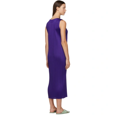 Shop Issey Miyake Purple Monthly Colors December Dress In 81-purple