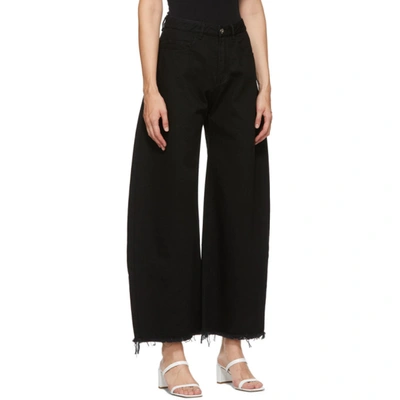 Shop Marques' Almeida Ssense Exclusive Black Boyfriend Jeans In Solid Black