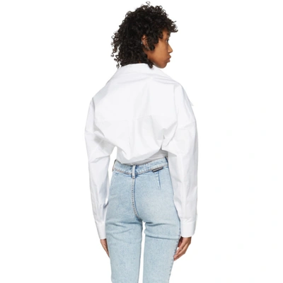 Shop Alexander Wang White Bolero Shirt In 100 White