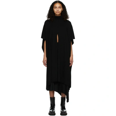 Shop Joseph Black Cashmere Poncho Turtleneck In 0010 Black