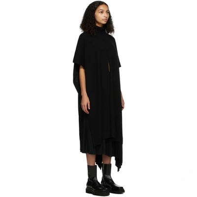 Shop Joseph Black Cashmere Poncho Turtleneck In 0010 Black