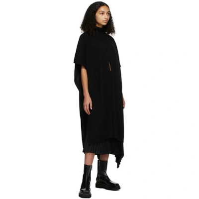 Shop Joseph Black Cashmere Poncho Turtleneck In 0010 Black