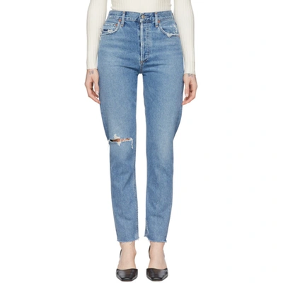 Shop Agolde Blue Jamie Classic Jeans In Sizzle