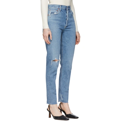 Shop Agolde Blue Jamie Classic Jeans In Sizzle