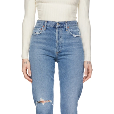 Shop Agolde Blue Jamie Classic Jeans In Sizzle