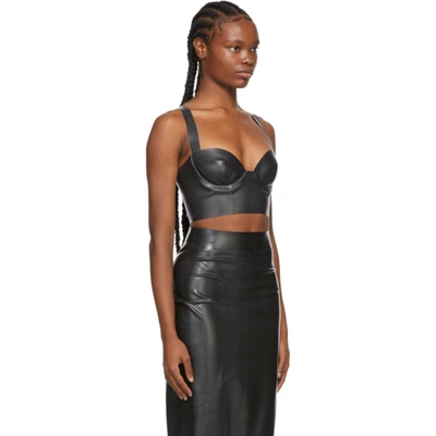 Shop Saint Laurent Black Latex Bustier In 1000 Black