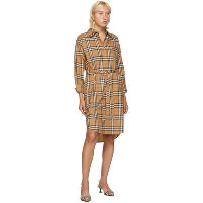 Shop Burberry Beige Isotto Dress In A2219 Yello