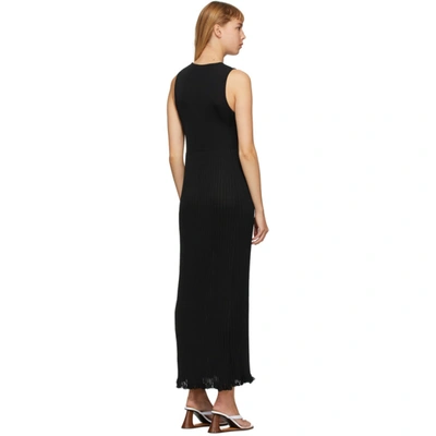 Shop Marina Moscone Black Plissé Dress