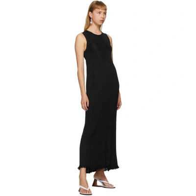 Shop Marina Moscone Black Plissé Dress