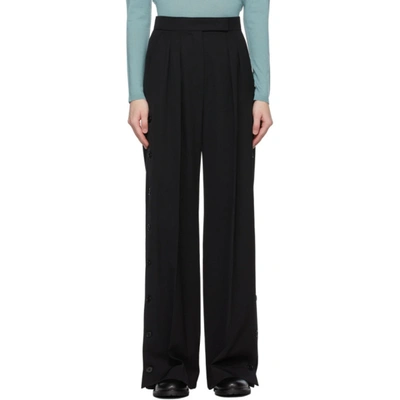 Shop Max Mara Black Wool Kirsch Trousers In 006 Black