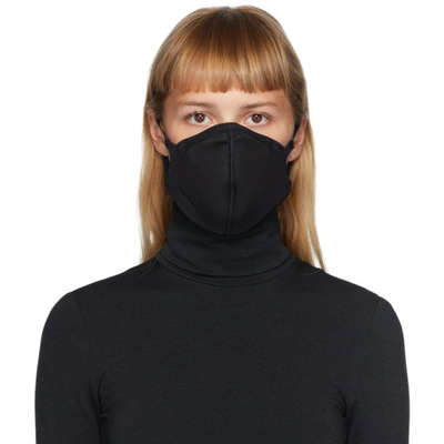 Shop Wolford Black Jersey Face Mask