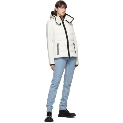 Shop Moncler White Down Paneled Jacket In 04a White