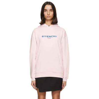 Shop Givenchy Pink Logo Hoodie In 681 Lt Pk