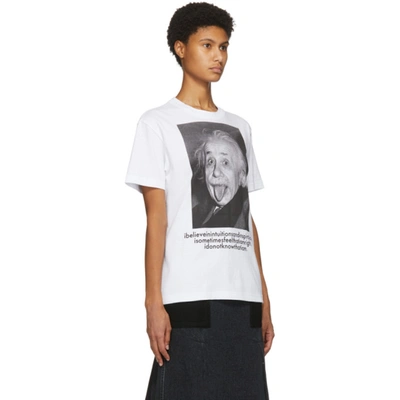 Shop Sacai White Einstein T-shirt In 101 White