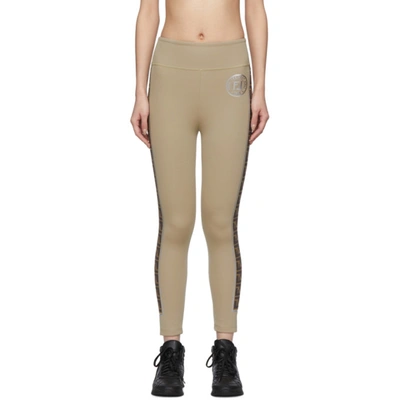 Shop Fendi Tan Forever  Leggings In F1aa7 Liber