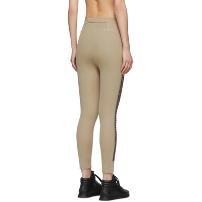 Shop Fendi Tan Forever  Leggings In F1aa7 Liber