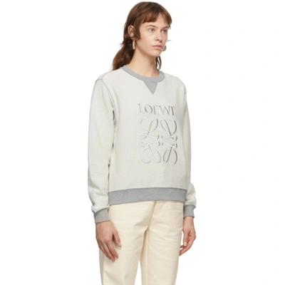 Shop Loewe Grey Anagram Sweatshirt In 1440 Grey