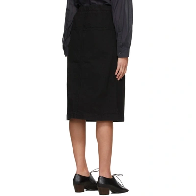 Shop Lemaire Black Straight Skirt In 999 Black