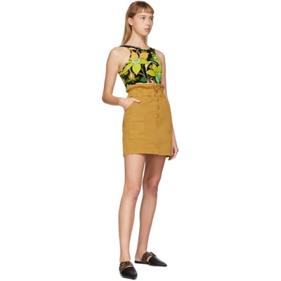 Shop Fendi Reversible Multicolor Velour Garden Print Tank Top In F1bh9 Green