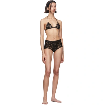 Shop Stella Mccartney Black Cornely Lace Bra In 1000 Black