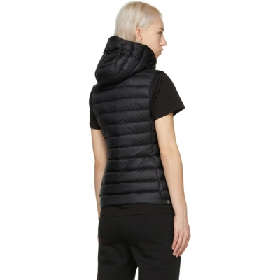 Shop Moncler Black Longue Saison Down Glyco Vest In 999 Black