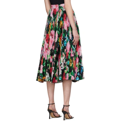 Shop Richard Quinn Ssense Exclusive Black Floral Skirt In Lowry Black