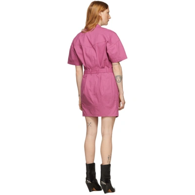Shop Isabel Marant Étoile Pink Zolina Dress In 40ry Raspbe