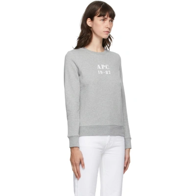 Shop Apc A.p.c. Grey Melissa Sweatshirt In Pla Grey