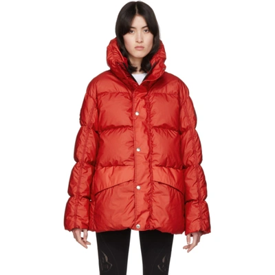 Shop Moncler Genius Ssense Exclusive 6 Moncler 1017 Alyx 9sm Red Down Eris Jacket In 455 Red