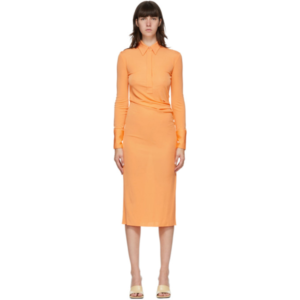 Helmut Lang Orange Dress