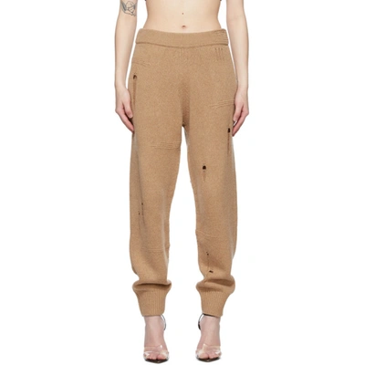 Shop Helmut Lang Tan Distressed Lounge Pants In E05 Camel