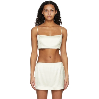 Shop Gauge81 Off-white Heavy Satin Java Tank Top In Ivory