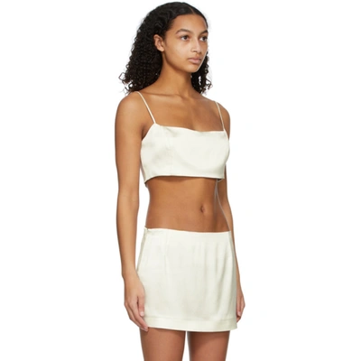 Shop Gauge81 Off-white Heavy Satin Java Tank Top In Ivory