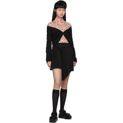 Shop Shushu-tong Shushu/tong Black Pleat Miniskirt In Ba100 Black