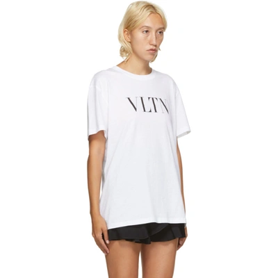 Shop Valentino White 'vltn' T-shirt