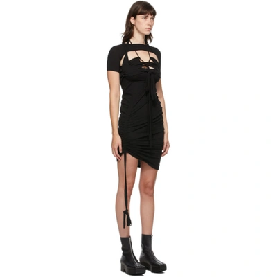 Shop Hyein Seo Black Macrame Sleeve Dress