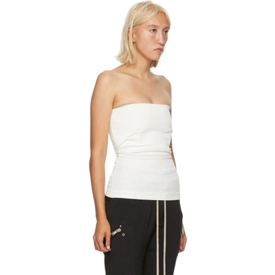 Shop Rick Owens White Cotton Bustier In Ivory